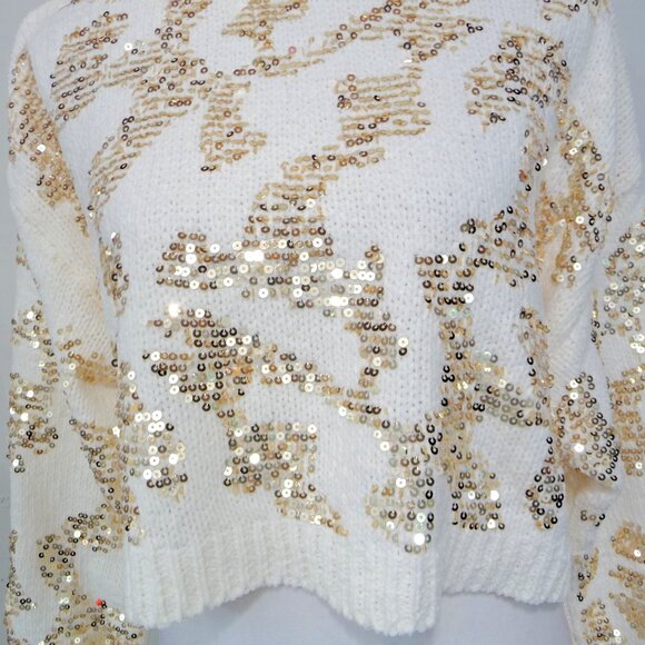 LAVISH SEQUIN SWEATER MEDIUM - Picture 5 of 9
